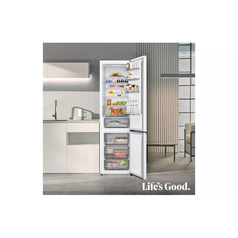 LG GBBS322CSW chladnička s mrazničkou voľne stojaca 375 L biela