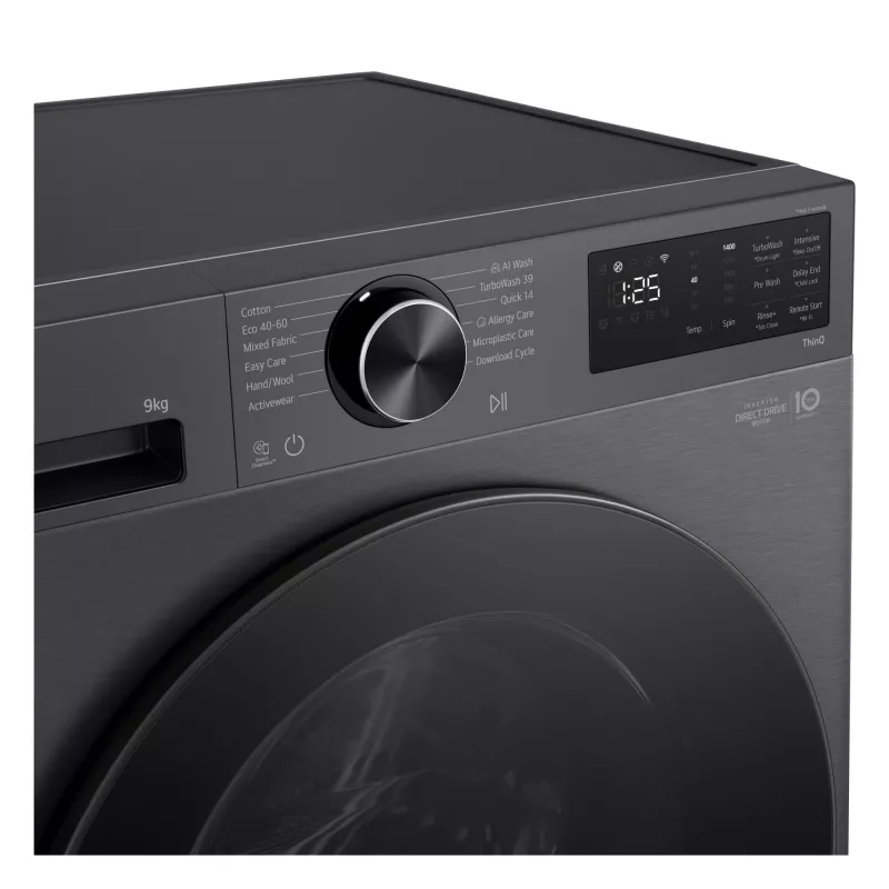 LG F2X50S9TBB práčka s plnením z prednej strany 9 kg 1170 ot/min čierna