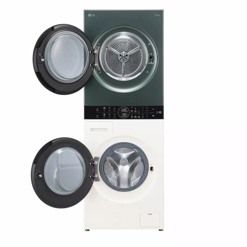 Práčka so sušičkou LG WT1210EGF voľne stojaca predné plnenie, 22 kg, 1400 ot/min, zelená/biela