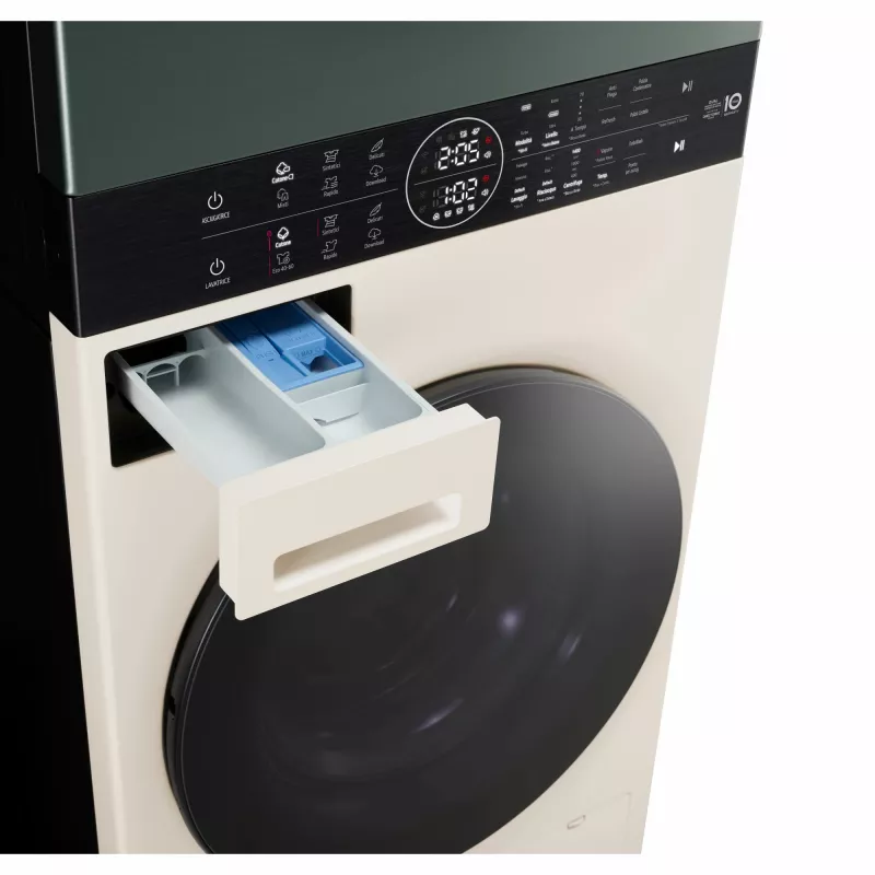 Práčka so sušičkou LG WT1210EGF voľne stojaca predné plnenie, 22 kg, 1400 ot/min, zelená/biela