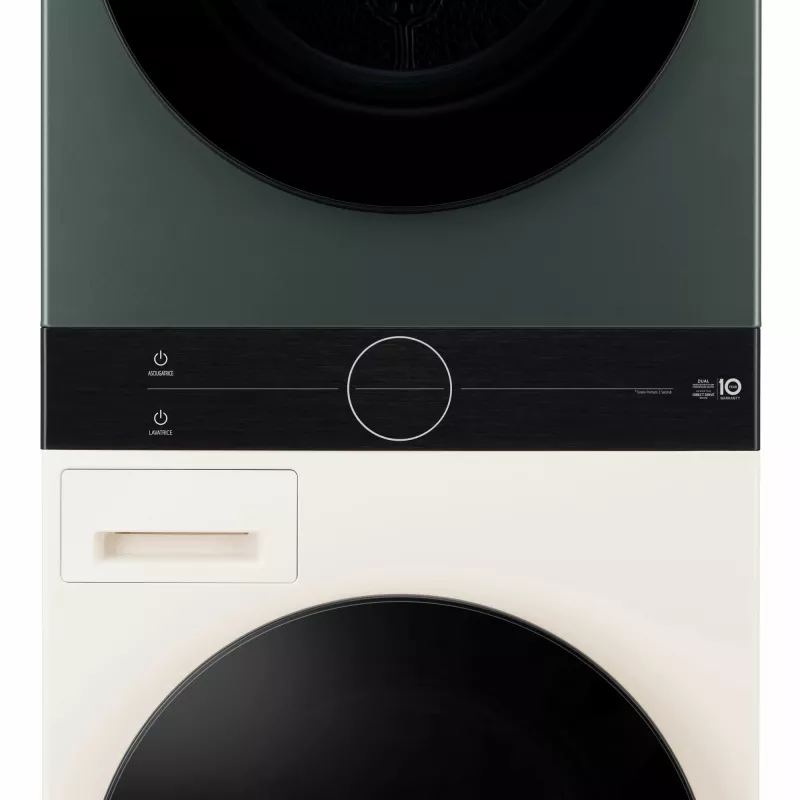 Práčka so sušičkou LG WT1210EGF voľne stojaca predné plnenie, 22 kg, 1400 ot/min, zelená/biela