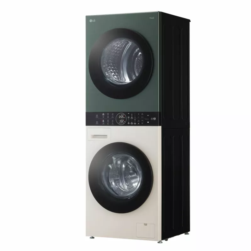 Práčka so sušičkou LG WT1210EGF voľne stojaca predné plnenie, 22 kg, 1400 ot/min, zelená/biela
