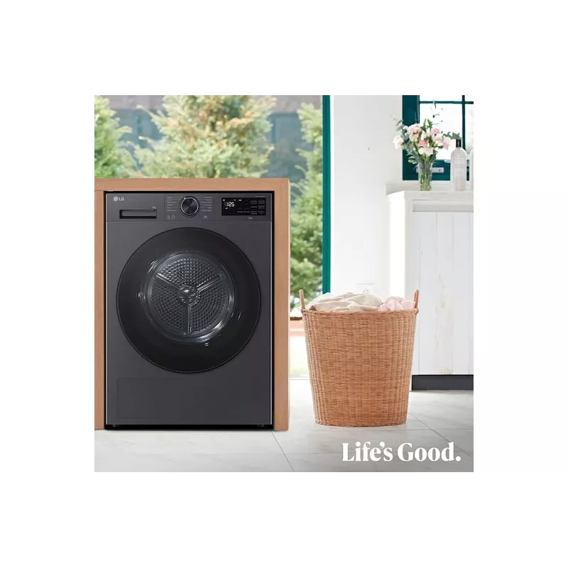 LG RHX5009TBB sušička bielizne voľne stojaca predné plnenie 9 kg grafitová
