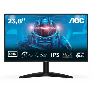 AOC B3 Q24B36X počítačový monitor 60,5 cm (23,8 palcov) 2560 x 1440 pixelov Quad HD LED čierny