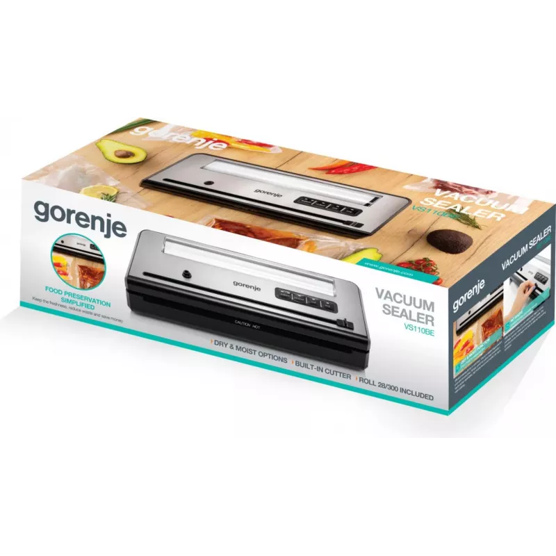 Gorenje VS110BE vákuovačka 750 mbar nehrdzavejúca oceľ