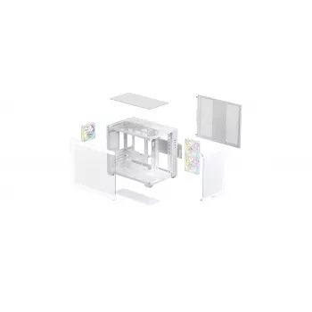 PC skriňa DeepCool CG330 3F biela — Mid-Tower ATX skriňa, biela