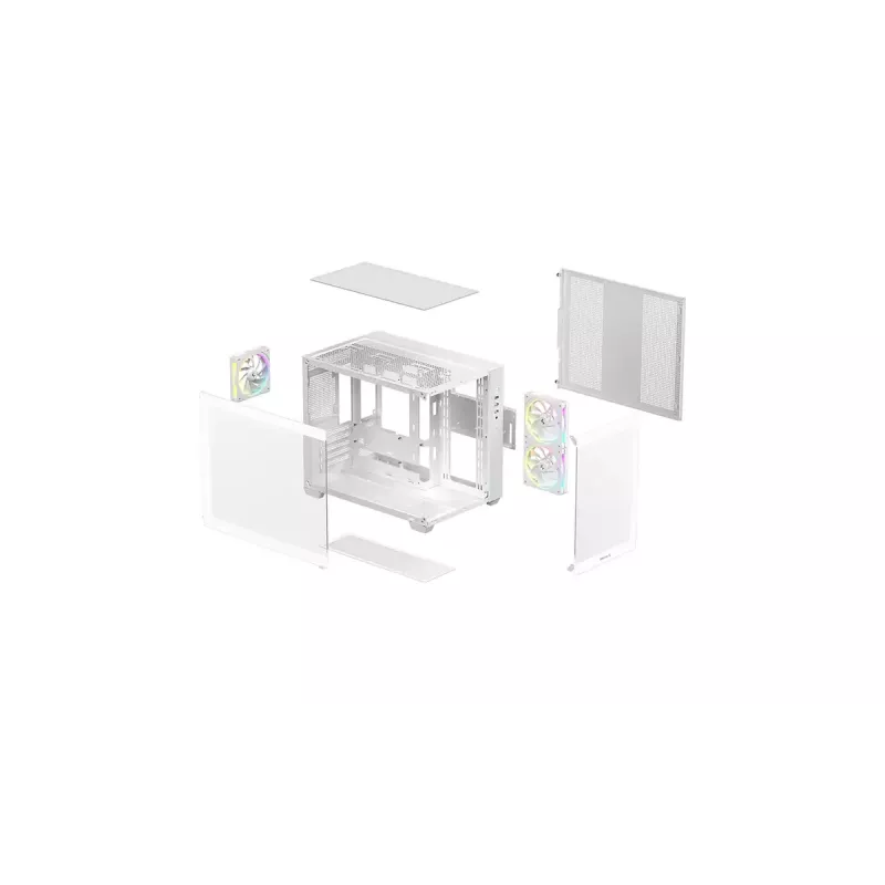 PC skriňa DeepCool CG330 3F biela — Mid-Tower ATX skriňa, biela