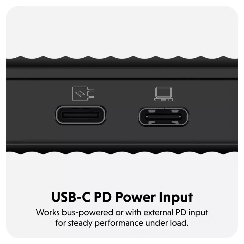 Puzdro na SSD Hyper HD2500GL pre M.2 PCIe SSD (USB4 Gen4, USB‑C) čierne