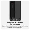 Puzdro na SSD Hyper HD2500GL pre M.2 PCIe SSD (USB4 Gen4, USB‑C) čierne