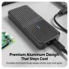Puzdro na SSD Hyper HD2500GL pre M.2 PCIe SSD (USB4 Gen4, USB‑C) čierne