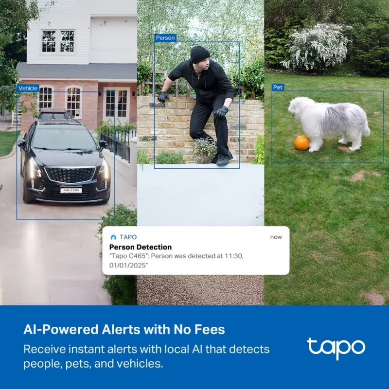 TP-Link Tapo Enhanced AI Solar Security Camera Ultra, bezdrôtová, Bullet, Wi-Fi, vonkajšia, 850 nm, 512 GB
