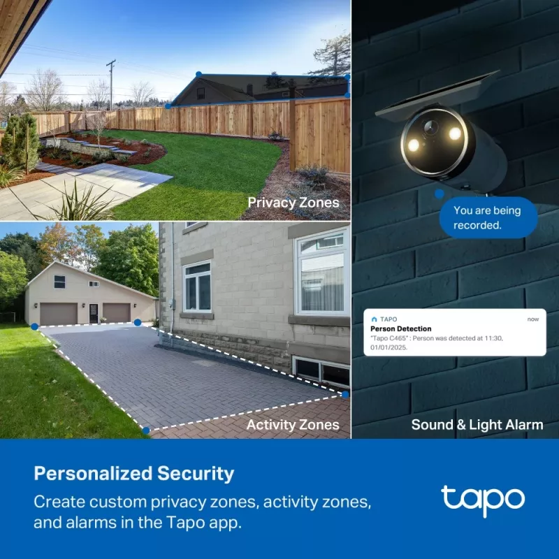 TP-Link Tapo Enhanced AI Solar Security Camera Ultra, bezdrôtová, Bullet, Wi-Fi, vonkajšia, 850 nm, 512 GB