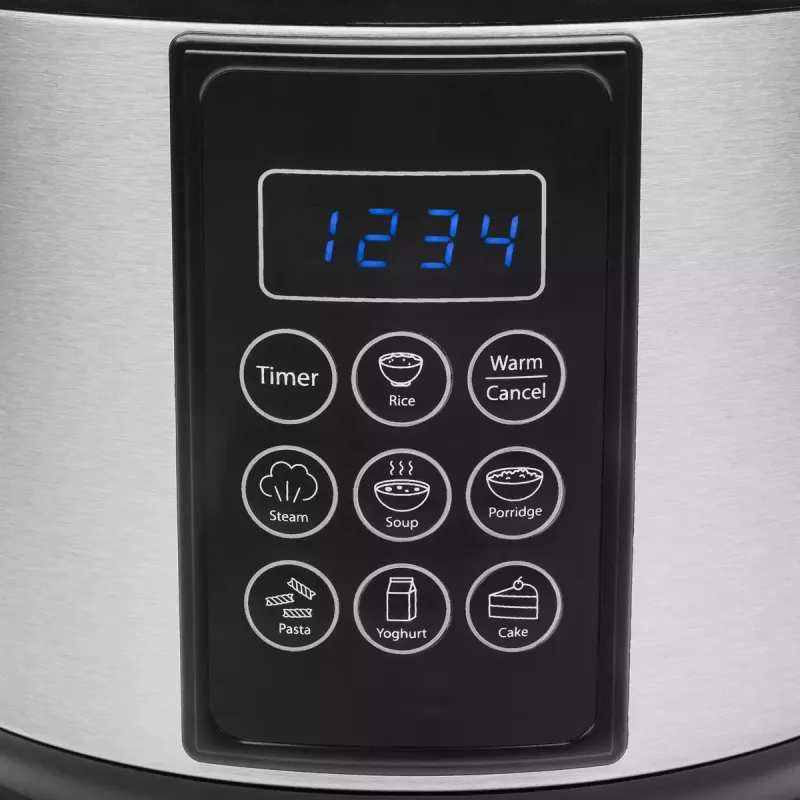 Multicooker Tristar RK-6132 — 1,5 L, 500 W, 7 automatických programov, LCD, nerez/čierna