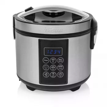 Multicooker Tristar RK-6132 — 1,5 L, 500 W, 7 automatických programov, LCD, nerez/čierna