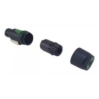 4-pólový speakON káblový konektor EQUIP 4-pólový samica, čierny, 22,5×22,5 mm, 30 g