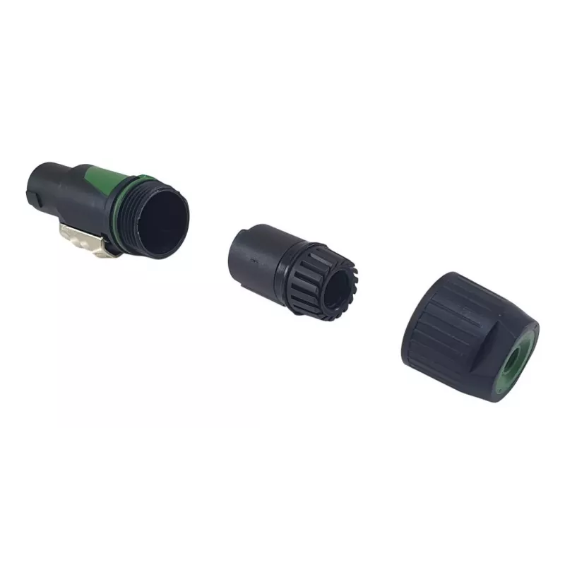4-pólový speakON káblový konektor EQUIP 4-pólový samica, čierny, 22,5×22,5 mm, 30 g