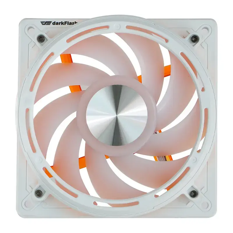 Skriňový ventilátor Darkflash DE8 (biely) — jeden ventilátor/chladenie skrine