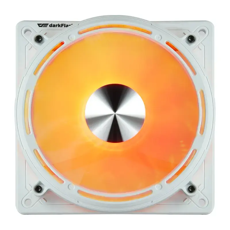 Skriňový ventilátor Darkflash DE8 (biely) — jeden ventilátor/chladenie skrine