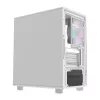Počítačová skriňa Darkflash DB330M biela v2 s tromi predinštalovanými ventilátormi, podpora micro-ATX/mATX