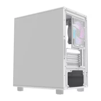 Počítačová skriňa Darkflash DB330M biela v2 s tromi predinštalovanými ventilátormi, podpora micro-ATX/mATX