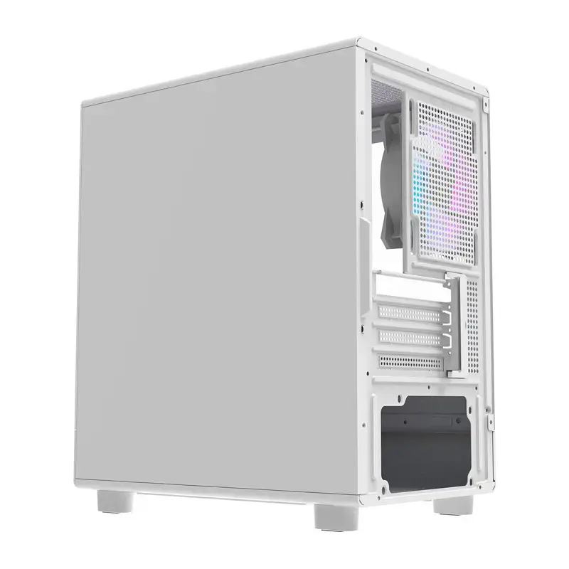 Počítačová skriňa Darkflash DB330M biela v2 s tromi predinštalovanými ventilátormi, podpora micro-ATX/mATX