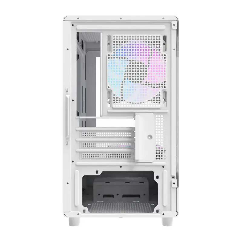 Počítačová skriňa Darkflash DB330M biela v2 s tromi predinštalovanými ventilátormi, podpora micro-ATX/mATX