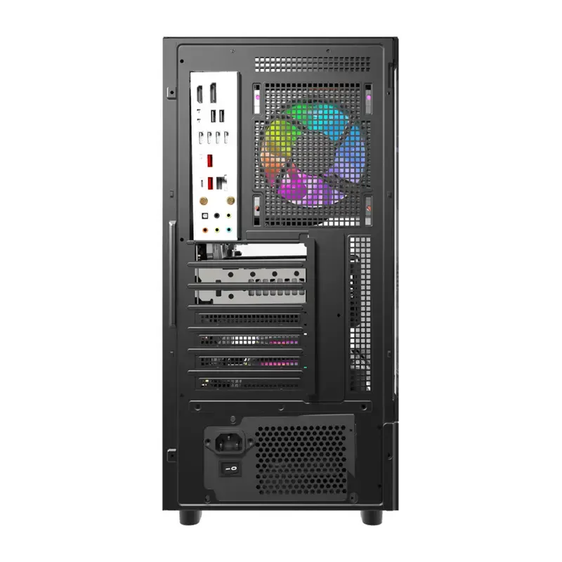 Počítačová skriňa DarkFlash DS950V s predným displejom (čierna) a 6 predinštalovanými ventilátormi