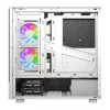 Počítačová skriňa DarkFlash DS950V s integrovaným displejom, biela, vrátane 6 ventilátorov