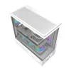 Počítačová skriňa DarkFlash DS950V s integrovaným displejom, biela, vrátane 6 ventilátorov