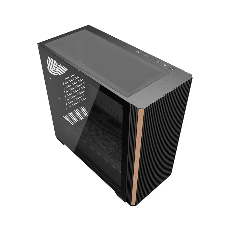 ATX počítačová skriňa Darkflash DS900WS — Midi Tower, bez ventilátorov, čierna