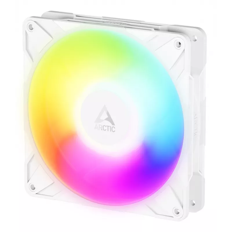 ARCTIC Freezer P14 Pro Reverse A-RGB (White) – 3 Pack – 140 mm A-RGB PWM ventilátor s rozbočovačom káblov