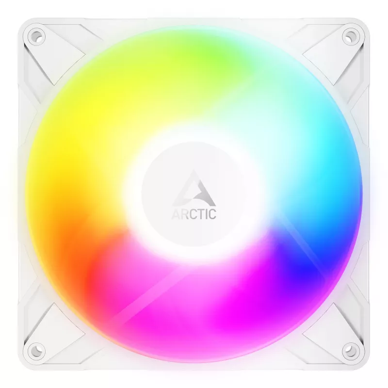 ARCTIC Freezer P14 Pro Reverse A-RGB (White) – 3 Pack – 140 mm A-RGB PWM ventilátor s rozbočovačom káblov
