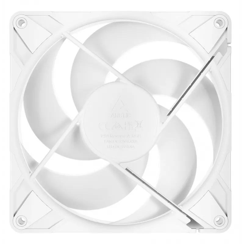 ARCTIC Freezer P14 Pro Reverse A-RGB (White) – 3 Pack – 140 mm A-RGB PWM ventilátor s rozbočovačom káblov