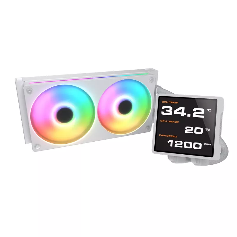 All-in-One CPU kvapalinový chladič Cougar Poseidon Vistek Pro 240, ARGB, 120-mm ventilátor, biely