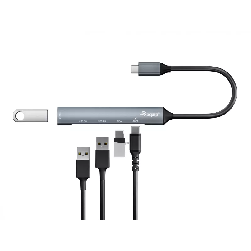 Equip 5-portový USB 3.0/2.0 hub s USB-C PD