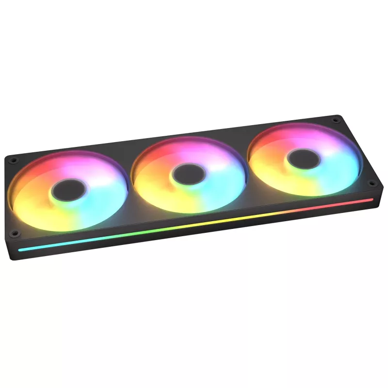 Cougar Unity360-FB Single-Frame 360 ARGB PWM Forward, 120mm×3, 700–2500 RPM, FDB, 5,4 mmH2O, čierna