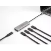 DeLOCK USB hub 5 Gbps 4 porty USB Type-C sivý kov