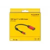 DeLOCK USB Type-C na HDMI adaptér 8K 60Hz HDR červený