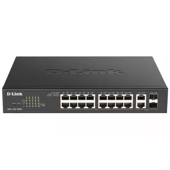 D-Link DGS-1100-18PV2 sieťový switch Managed L2 Gigabit Ethernet (10/100/1000) Power over Ethernet (PoE) 1U čierny