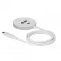 Bezdrôtová nabíjacia podložka club 3d CAC-3026 25W Qi2 magnetická podložka, Qi 2.2 MagSafe kompatibilná, 1 m kábel, biela