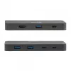 KVM switch club 3d Dual USB-C to HDMI, 2-portový, 4K UHD 3840x2160, USB-C konzola, 65W PD, čierny