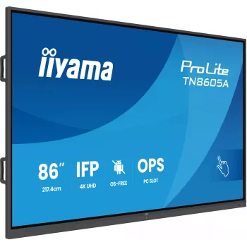 iiyama TN8605A-B1AG Signage displej interaktívny plochý displej 2,17 m (85,6 palca) 500 cd/m² 4K Ultra HD čierny dotyková obrazovka