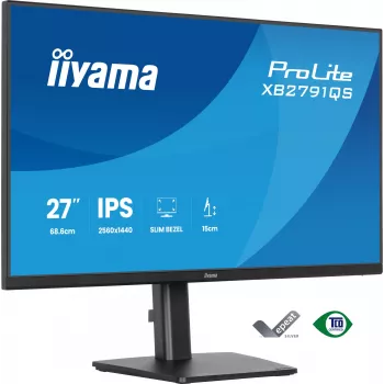 iiyama ProLite XB2791QS-B1 počítačový monitor 68,6 cm (27 palcov) 2560 x 1440 pixelov Quad HD LED čierny