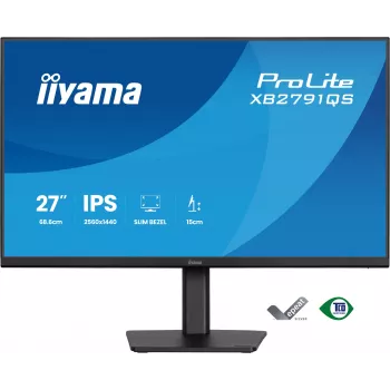 iiyama ProLite XB2791QS-B1 počítačový monitor 68,6 cm (27 palcov) 2560 x 1440 pixelov Quad HD LED čierny