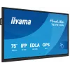 Interaktívny plochý displej IIYAMA TE7513A-B2AG 75 palcov 4K UHD dotyková obrazovka, 500 cd/m², Wi‑Fi, Android, 24/7