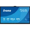 Interaktívny plochý displej IIYAMA TE7513A-B2AG 75 palcov 4K UHD dotyková obrazovka, 500 cd/m², Wi‑Fi, Android, 24/7
