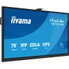 Interaktívny plochý displej IIYAMA TE7513A-B2AG 75 palcov 4K UHD dotyková obrazovka, 500 cd/m², Wi‑Fi, Android, 24/7