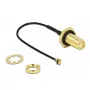 DeLOCK 88965 anténny kábel, SMA zásuvka bulkhead na MHF (U.FL), 10 cm