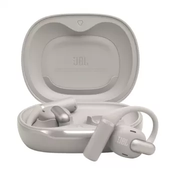 Headset JBL Sense Pro TWS ušné háčiky na hovory a hudbu, 20–40000 Hz, USB‑C nabíjacia stanica, sivá, 95,2 g