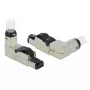 RJ45 konektor samec pre montáž v teréne Cat.6A kovový zahnutý DeLOCK 86289